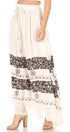 Falda larga bohemia informal Sakkas Sandra para mujer, estilo gitano, con cintura elástica y bolsillos
