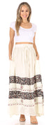 Falda larga bohemia informal Sakkas Sandra para mujer, estilo gitano, con cintura elástica y bolsillos