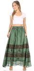 Falda larga bohemia informal Sakkas Sandra para mujer, estilo gitano, con cintura elástica y bolsillos