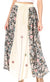 Sakkas Maran Women's Boho Embroidery Skirt with Lace Elastic Waist and Pockets