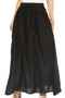 Sakkas Zarah Women's Boho Embroidery Gypsy Skirt with Lace Elastic Waist Pockets