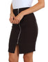 Above the Knee Zippered Tiered Sleek Stretch Pencil Skirt