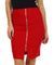 Above the Knee Zippered Tiered Sleek Stretch Pencil Skirt