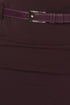Knee Length High Waist Stretch Pencil Skirt with Skinny Belt