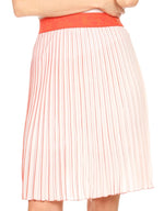 Falda midi plisada de crepé con cintura elástica y pliegues en acordeón Amira de Sakkas
