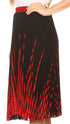 Sakkas Bianca Pleated Casual Mid Skirt with Elastic Waist and  Lining