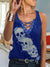 Cross Lace-up Skull Tank Top