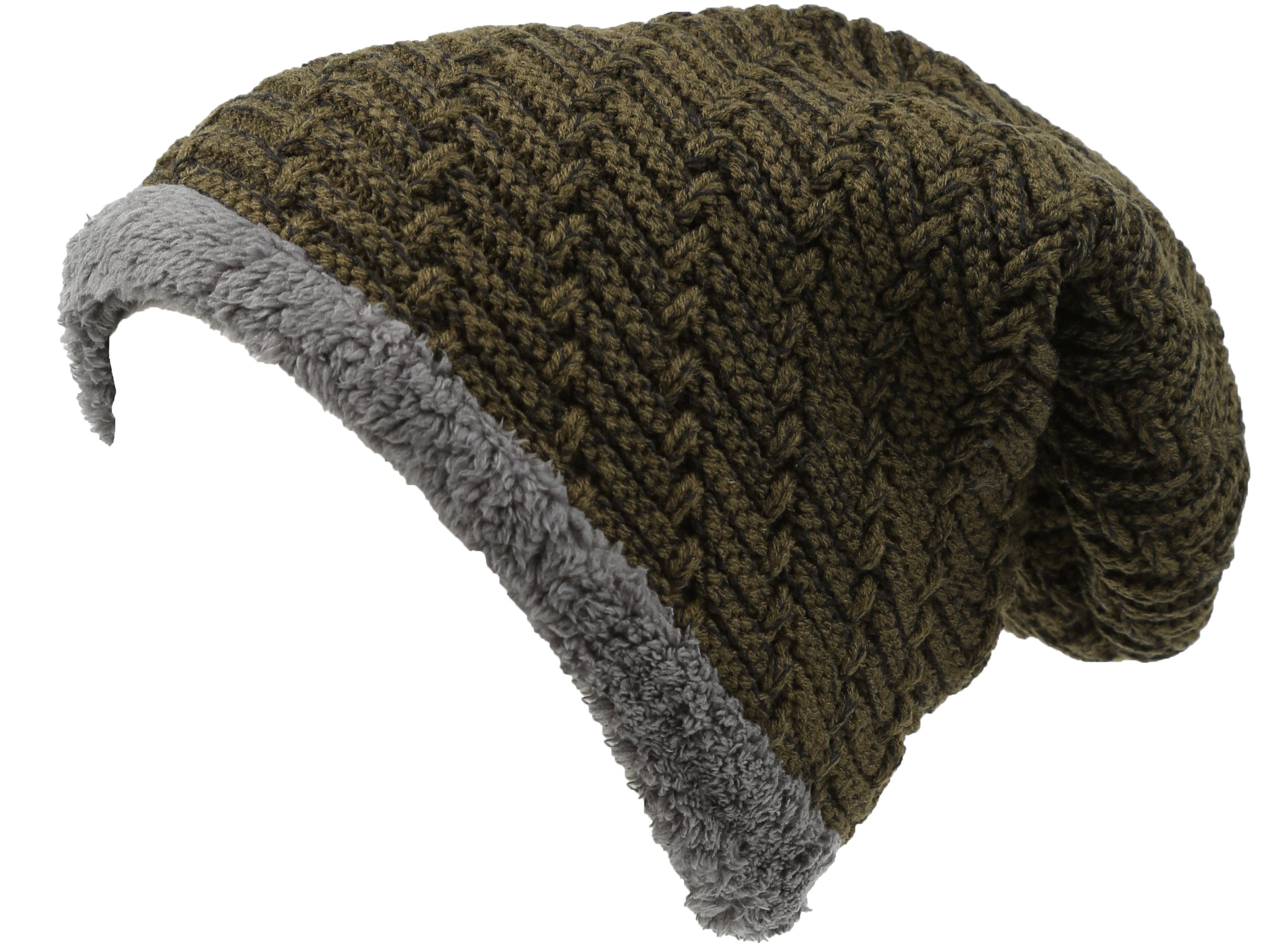 Sakkas Baldo - Gorro holgado de punto grueso con forro de menta sintética, cálido, único, suave y unisex