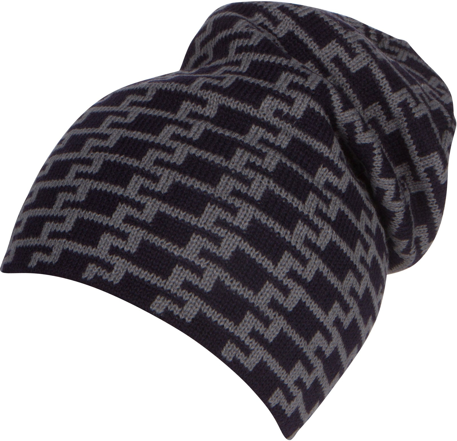 Gorro holgado Sakkas Nils, cálido y acogedor, de jaspeado y estampado.
