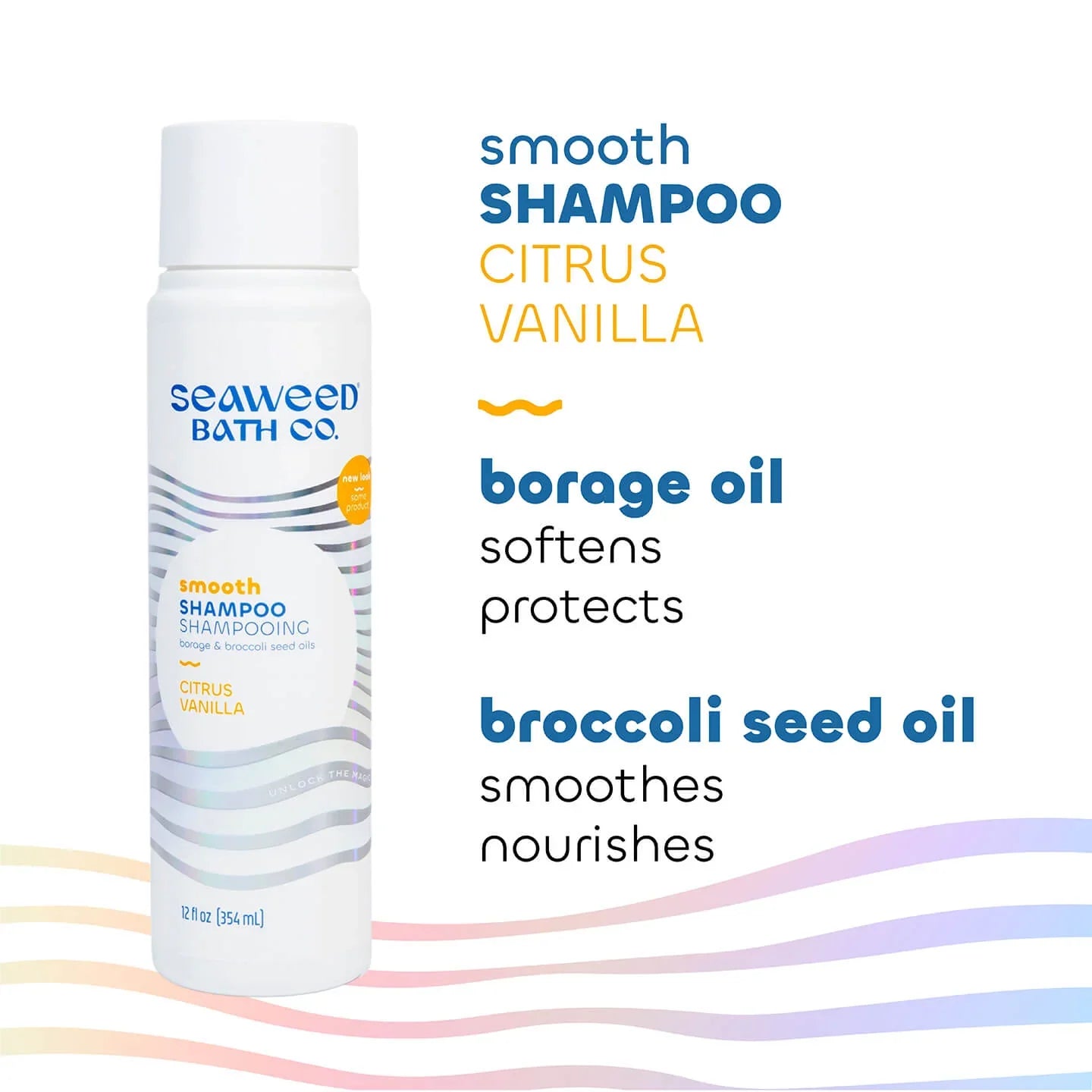Champú suavizante de vainilla cítrica para cuero cabelludo seco de The Seaweed Bath Co (355 ml)