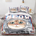 Spaceman Pattern Bedding Set Quilt Cover Without Filler