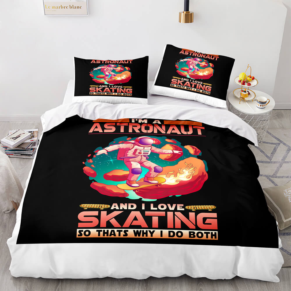 Spaceman Pattern Bedding Set Quilt Cover Without Filler