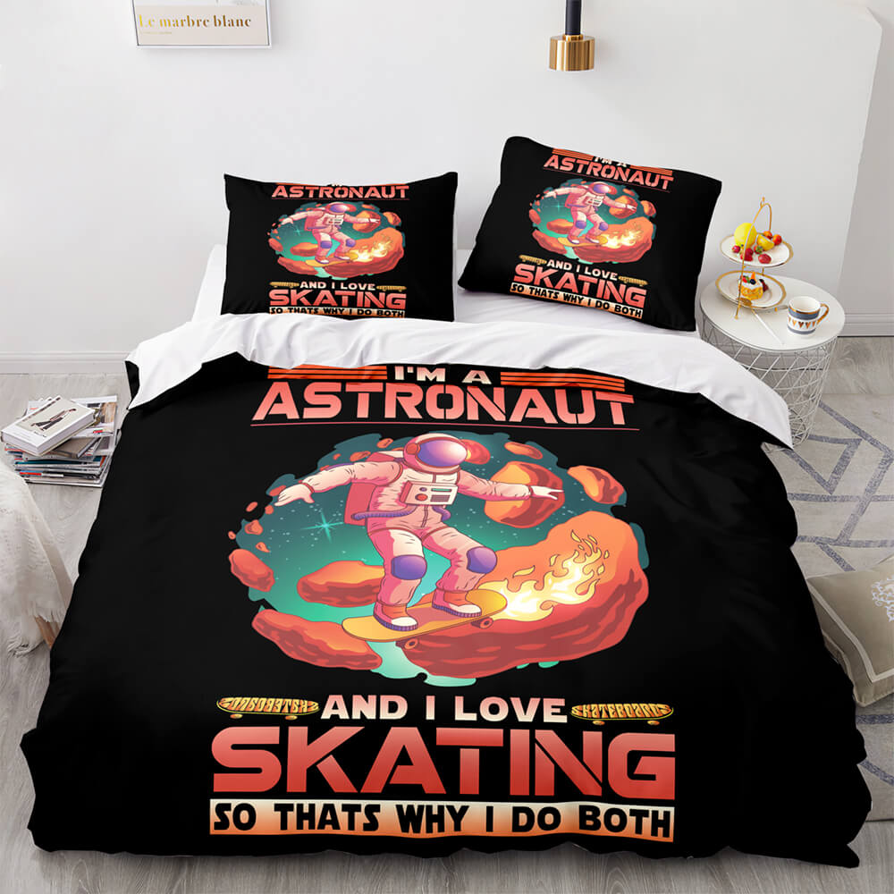 Spaceman Pattern Bedding Set Quilt Cover Without Filler