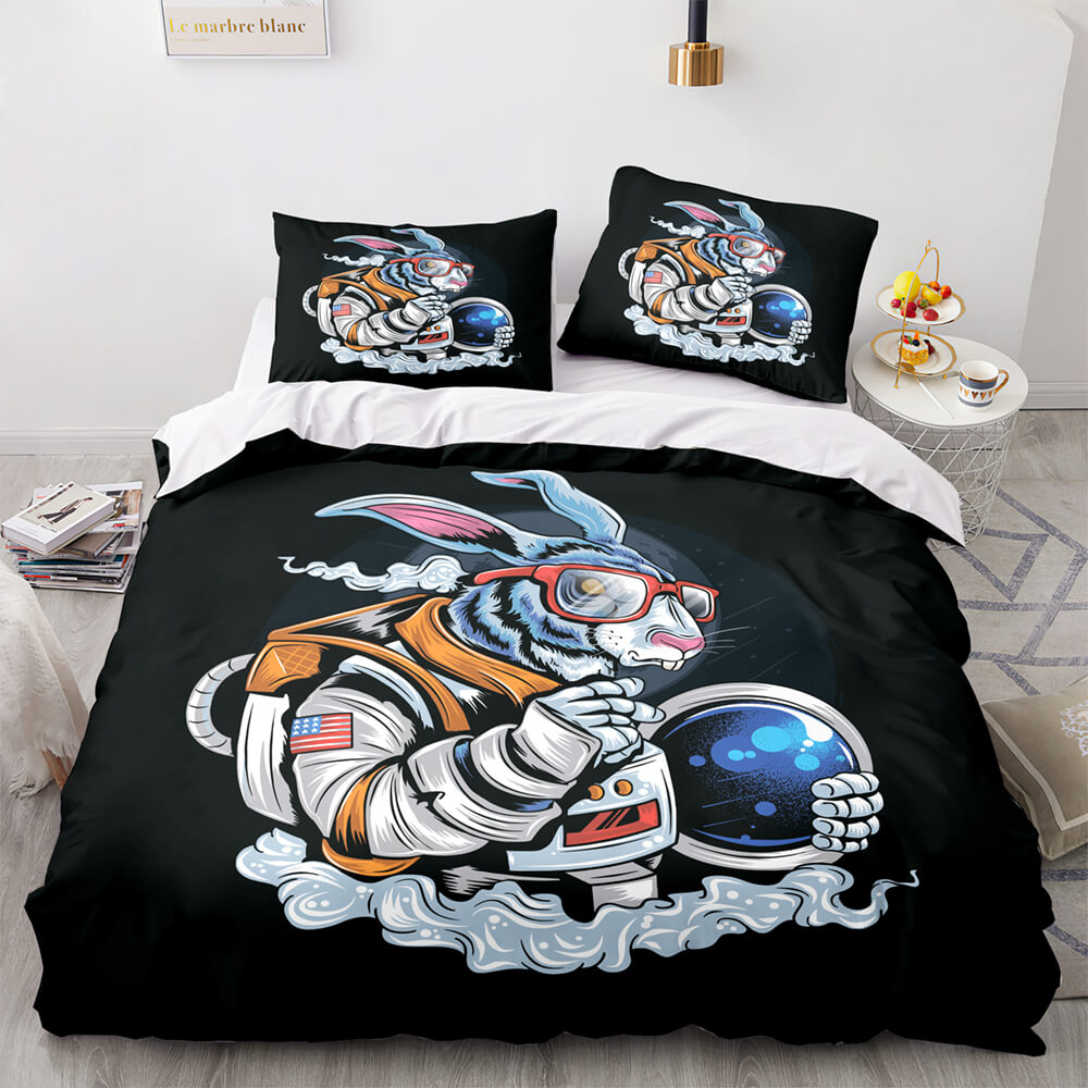 Spaceman Pattern Bedding Set Quilt Cover Without Filler