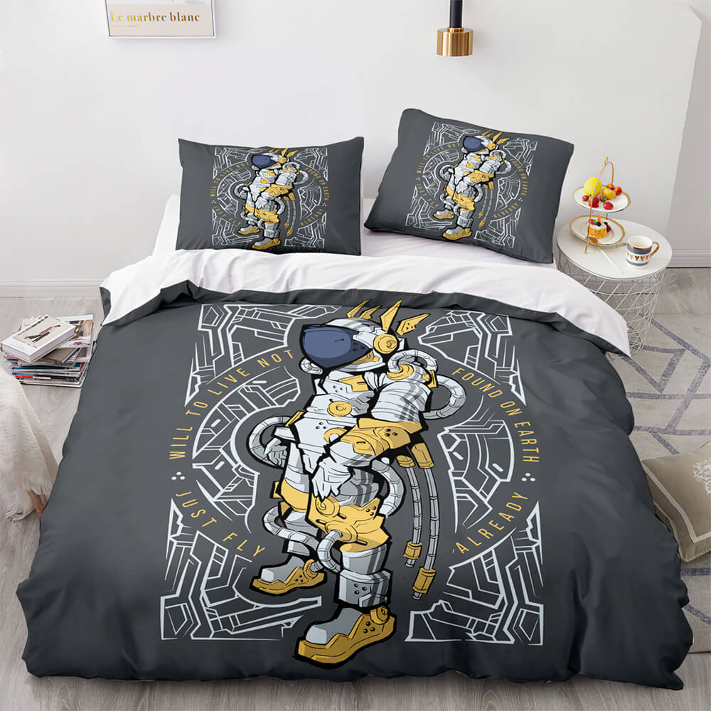 Spaceman Pattern Bedding Set Quilt Cover Without Filler