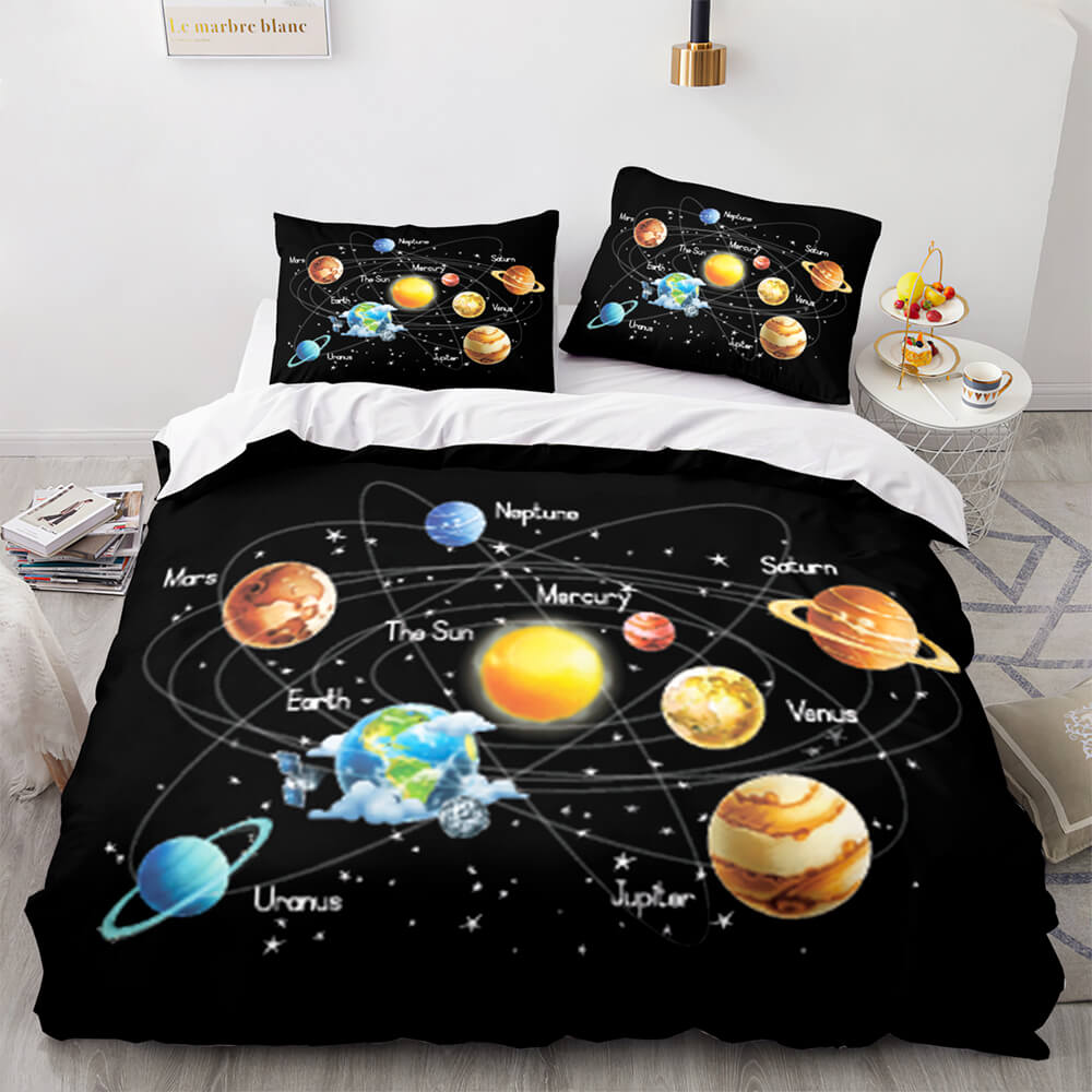 Spaceman Pattern Bedding Set Quilt Cover Without Filler