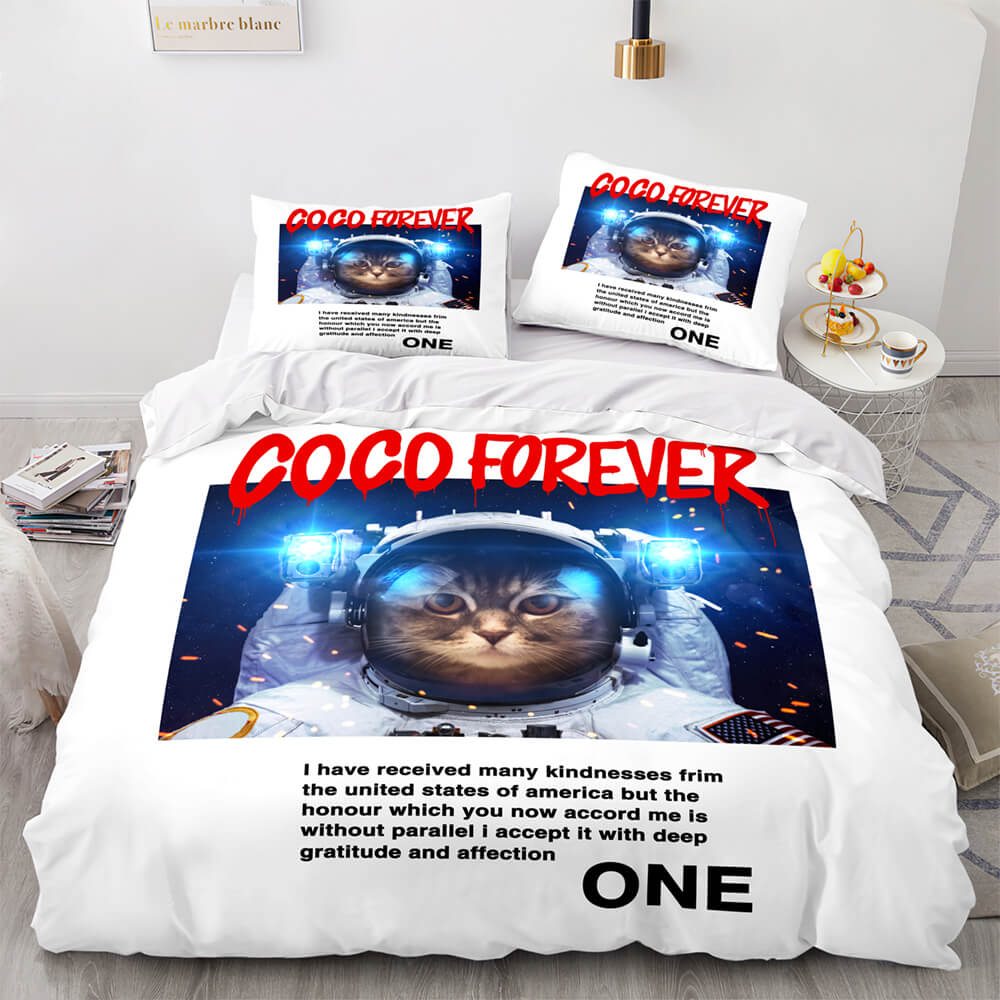 Spaceman Pattern Bedding Set Quilt Cover Without Filler
