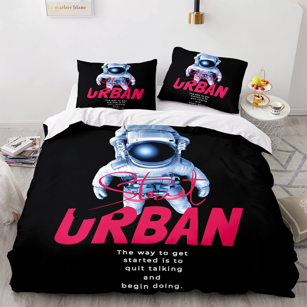 Spaceman Pattern Bedding Set Quilt Cover Without Filler