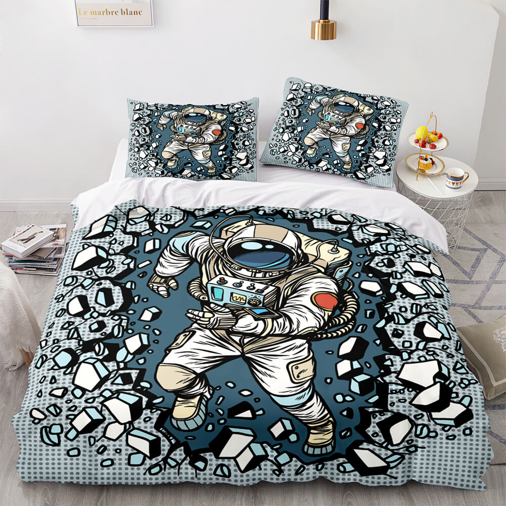 Spaceman Pattern Bedding Set Quilt Cover Without Filler