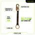 Cordón de extensión de 18" con anilla en D ACEL18S de Frontline