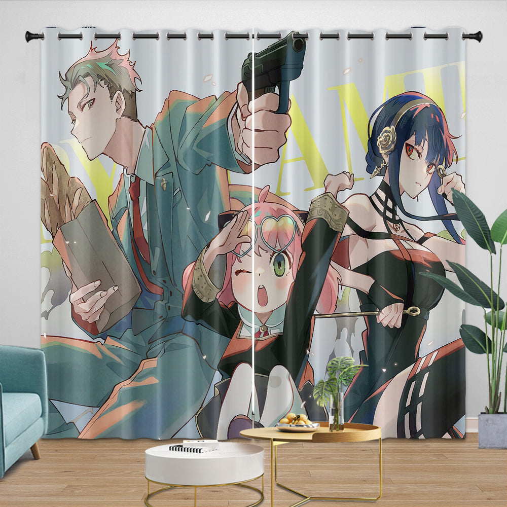 Spy X Family Curtains Kids Blackout Window Drapes