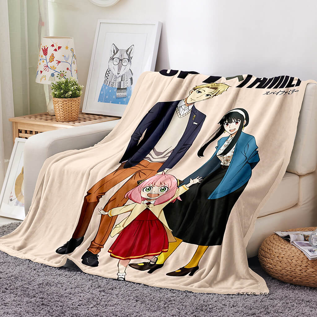 Manta de franela polar Spy x Family para decoración de habitaciones