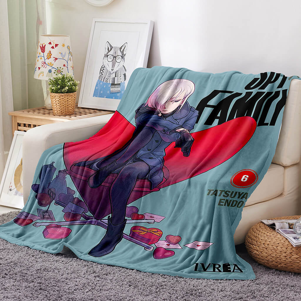 Manta de franela polar Spy x Family para decoración de habitaciones