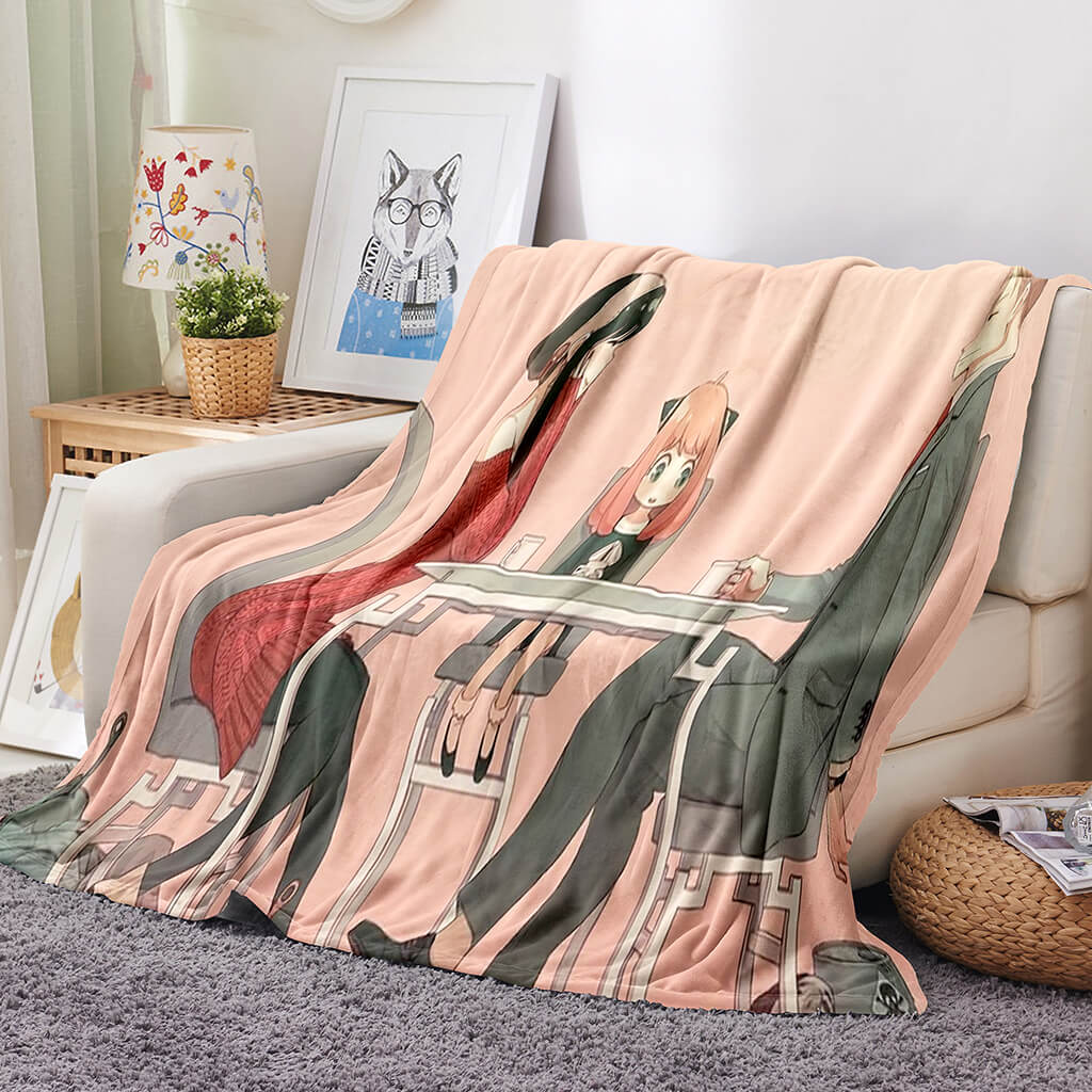 Manta de franela polar Spy x Family para decoración de habitaciones