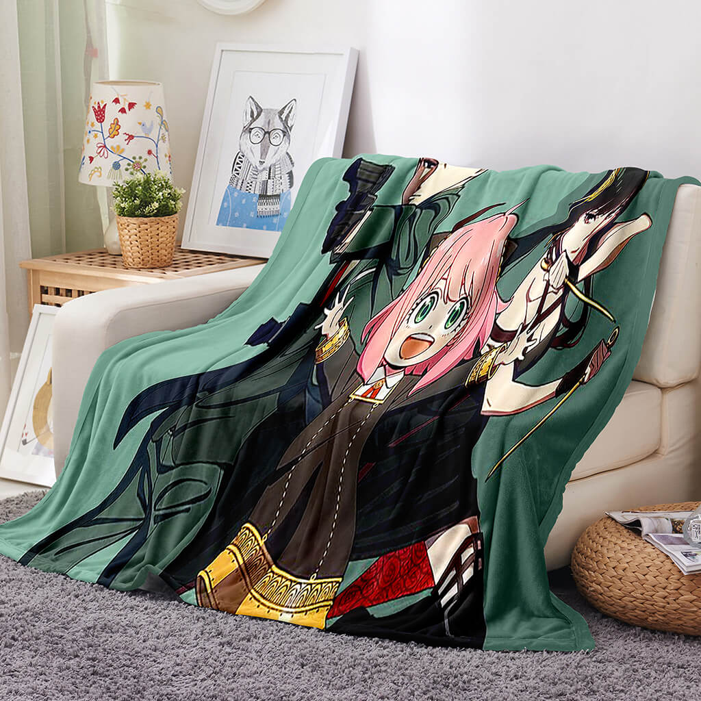 Manta de franela polar Spy x Family para decoración de cosplay