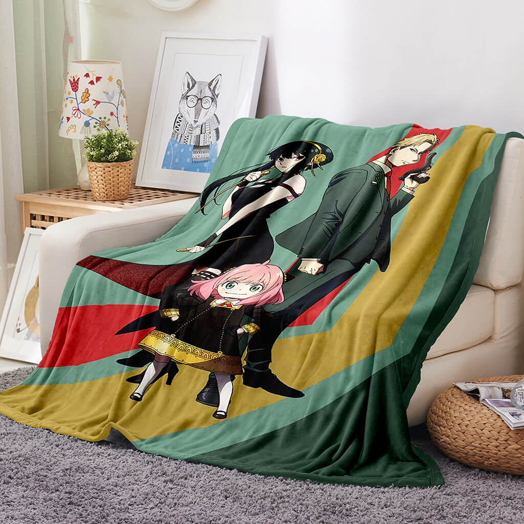 Manta de franela polar Spy x Family para decoración de cosplay