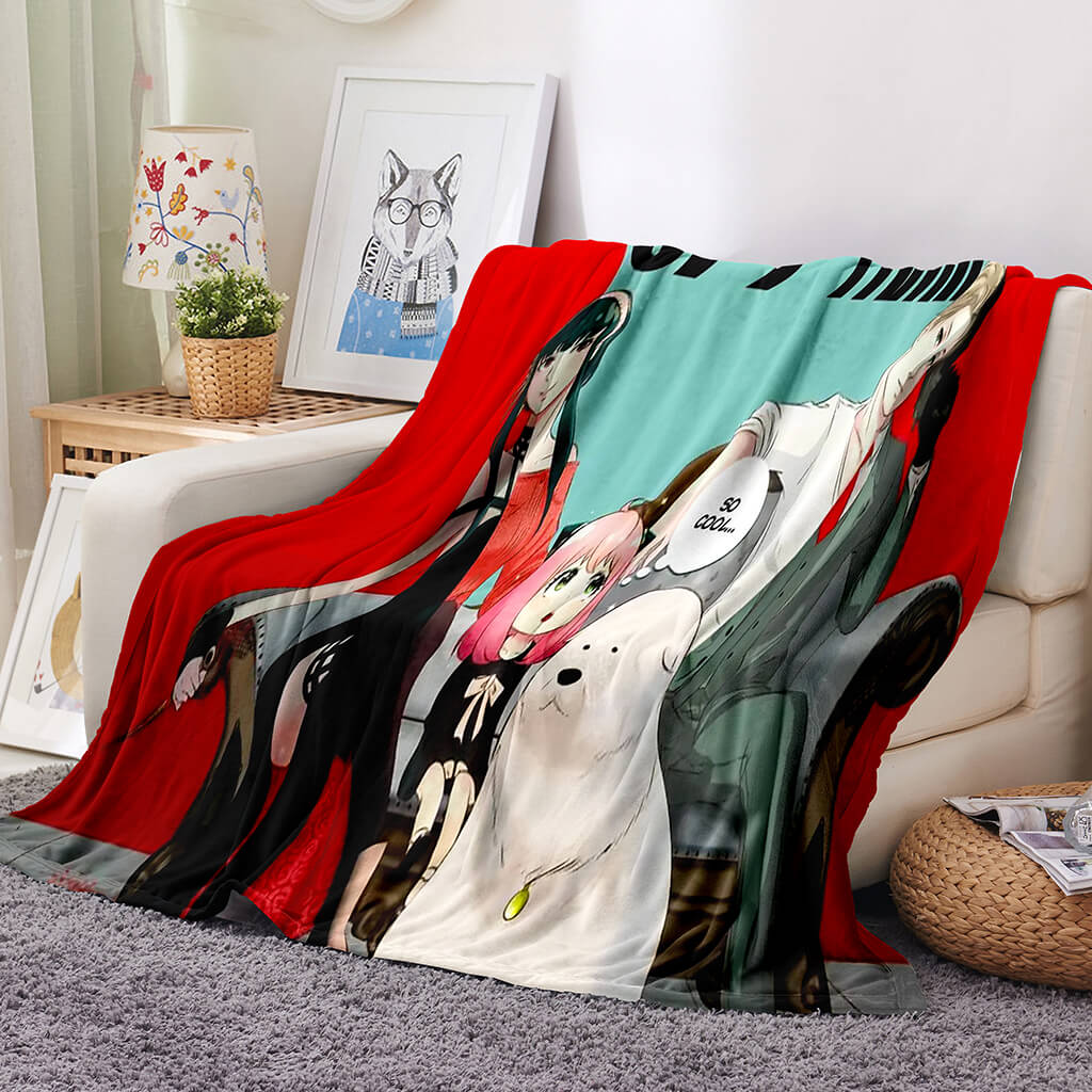 Manta de franela polar Spy x Family para decoración de cosplay
