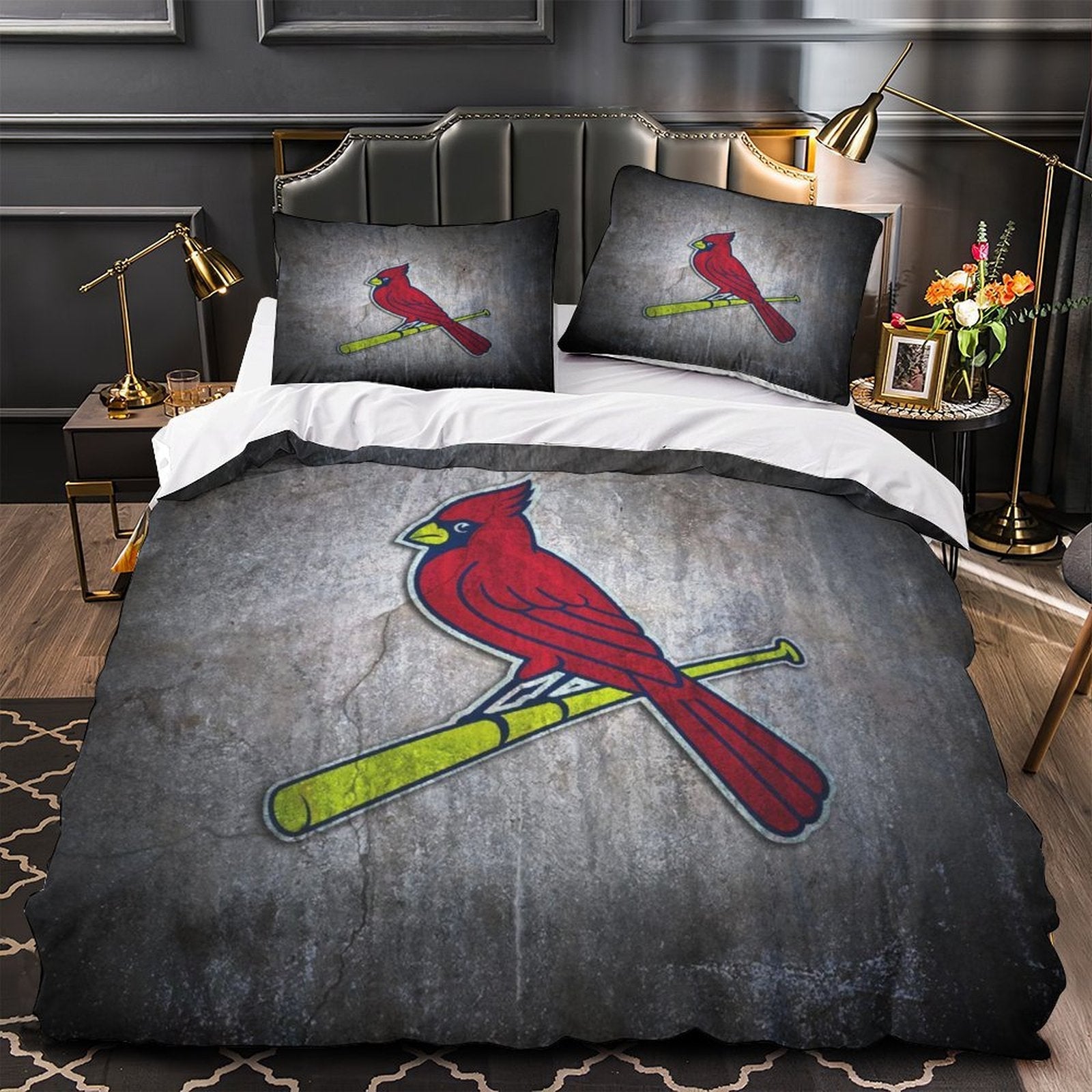 Juego de cama de los St. Louis Cardinals con funda de edredón y relleno