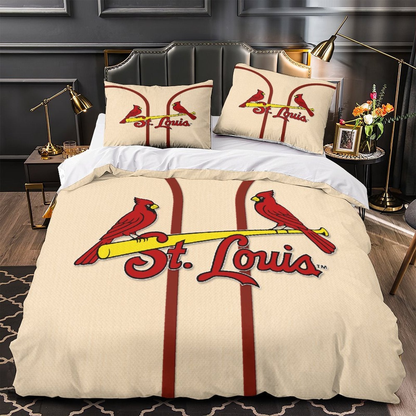 Juego de cama de los St. Louis Cardinals con funda de edredón y relleno