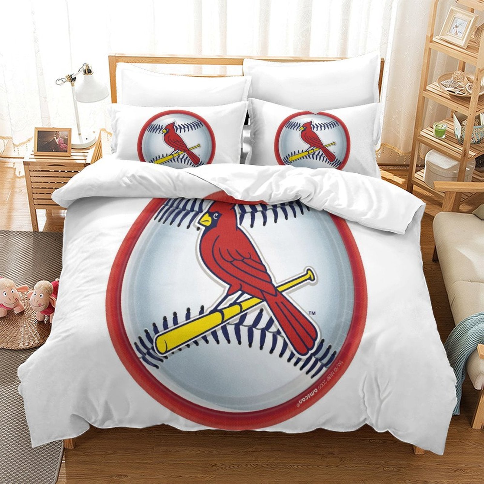 Juego de cama de los St. Louis Cardinals con funda de edredón y relleno