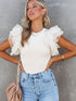 Statement Ruffle Sleeve Top