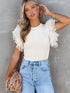 Statement Ruffle Sleeve Top