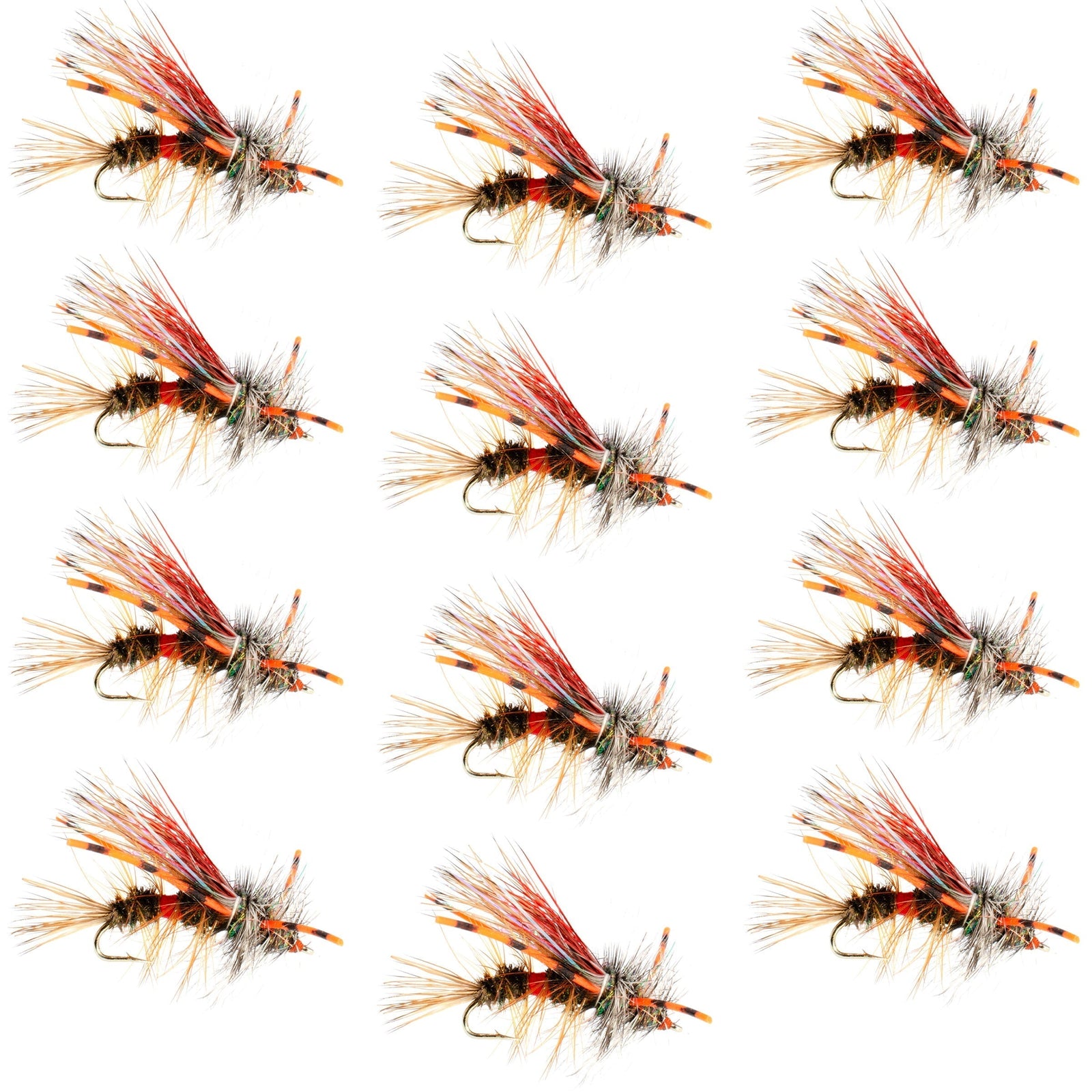 Kaufmann's Royal Crystal Stimulator Rubber Legs Dry Fly - 1 Dozen Flies Hook Size 10