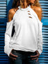 Open Shoulder Distressed Long Sleeve Top