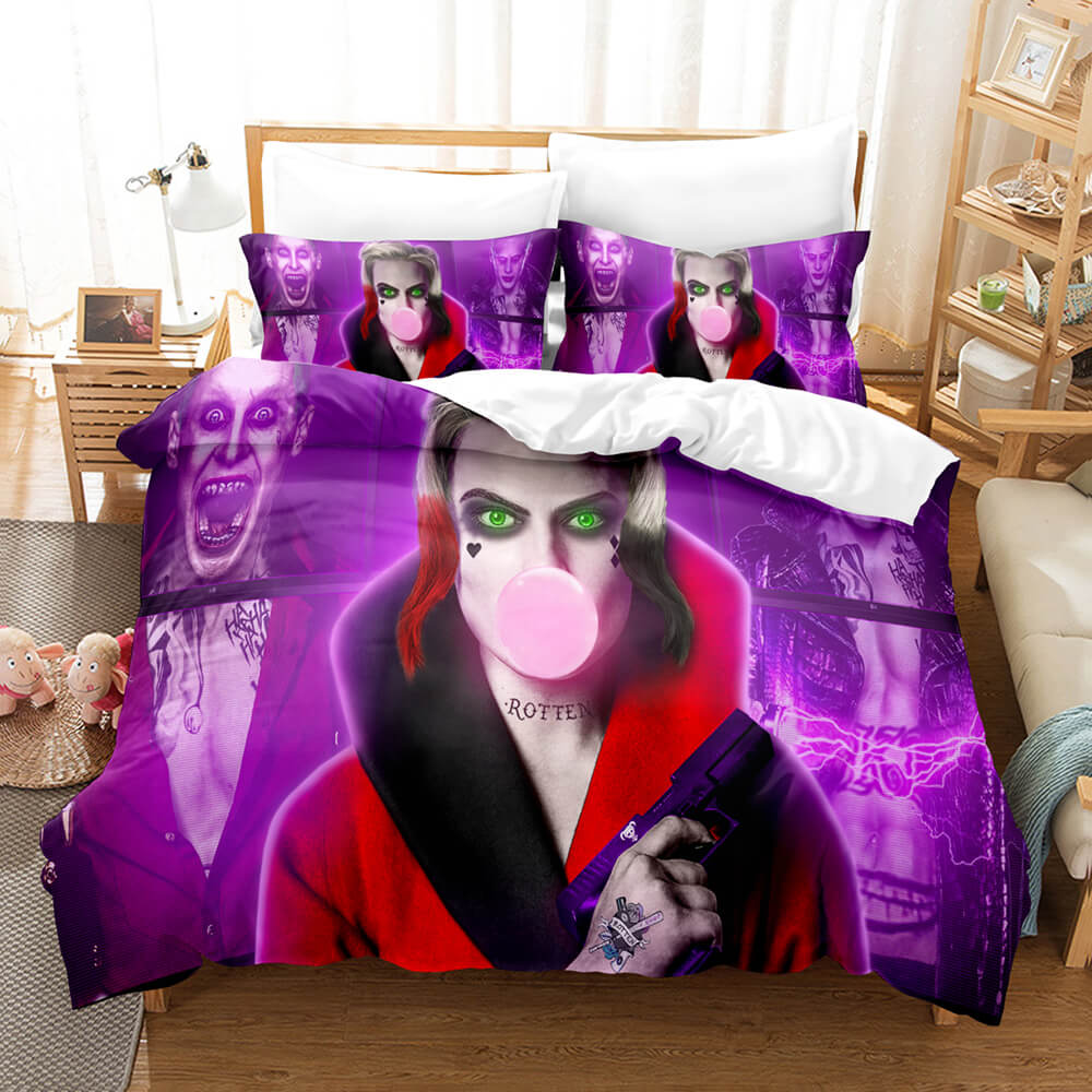 Juego de cama con funda de edredón y Harley Quinn del Escuadrón Suicida