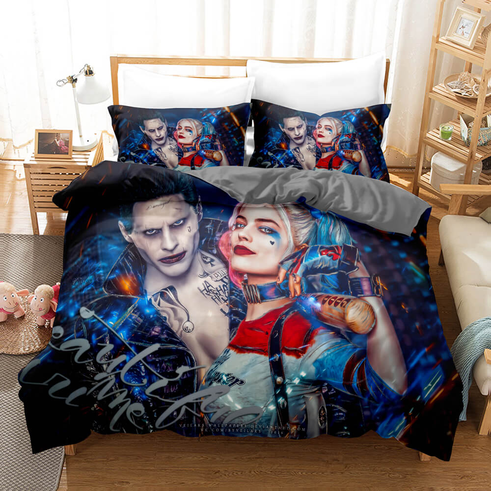 Juego de cama con funda de edredón y Harley Quinn del Escuadrón Suicida