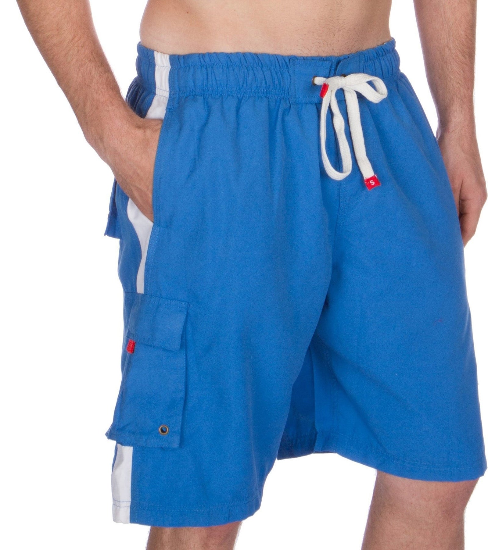 Bañador de hombre con rayas contrastantes en color liso para surfear y patinar de Sakkas