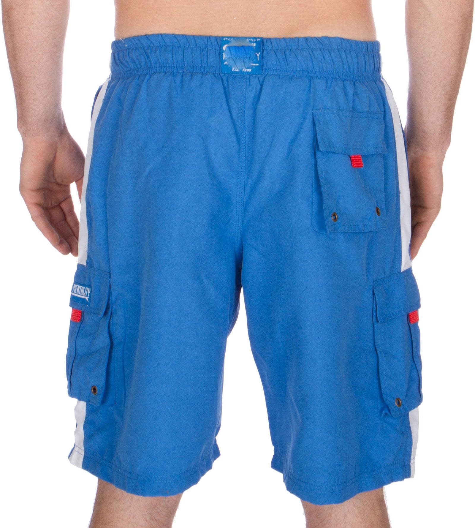 Bañador de hombre con rayas contrastantes en color liso para surfear y patinar de Sakkas