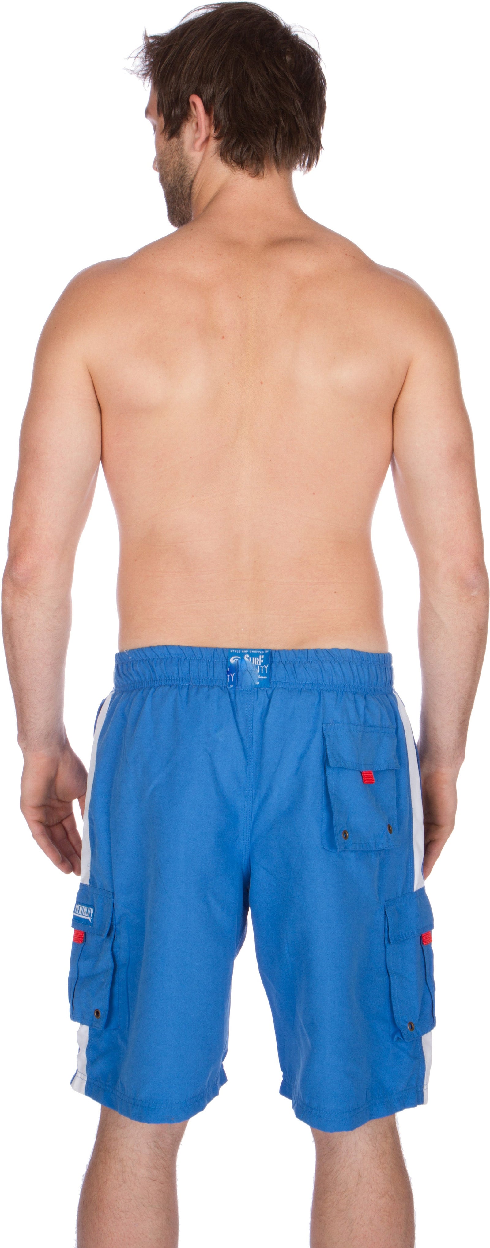 Bañador de hombre con rayas contrastantes en color liso para surfear y patinar de Sakkas