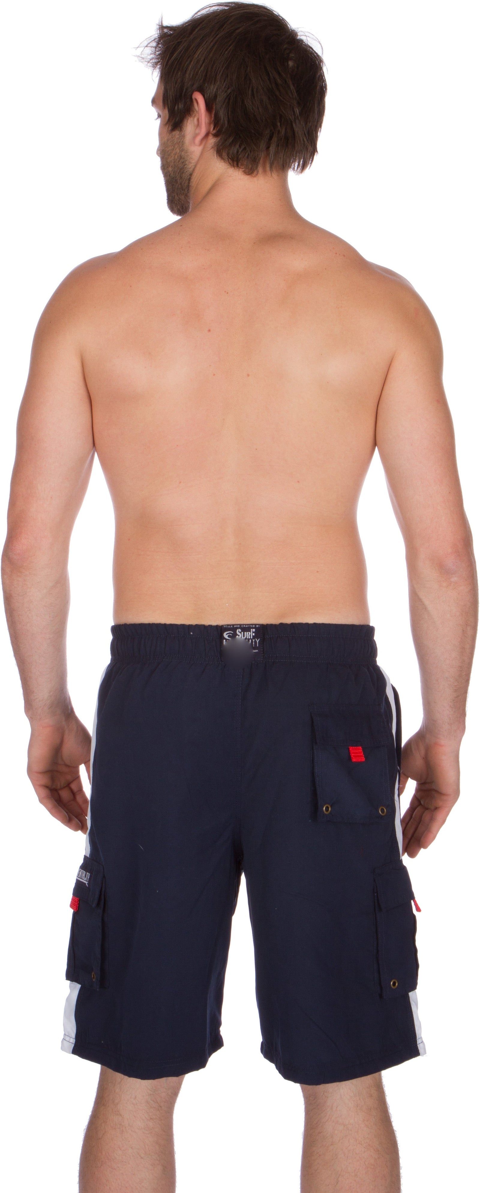 Bañador de hombre con rayas contrastantes en color liso para surfear y patinar de Sakkas