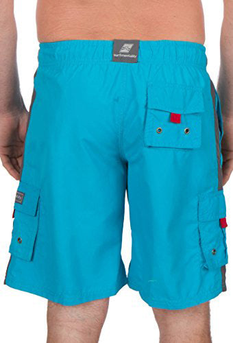 Bañador de hombre con rayas contrastantes en color liso para surfear y patinar de Sakkas