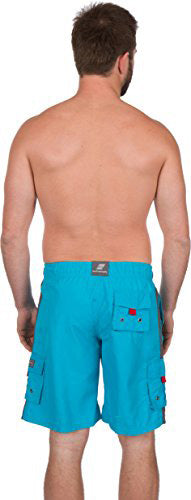 Bañador de hombre con rayas contrastantes en color liso para surfear y patinar de Sakkas