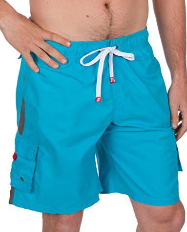 Bañador de hombre con rayas contrastantes en color liso para surfear y patinar de Sakkas