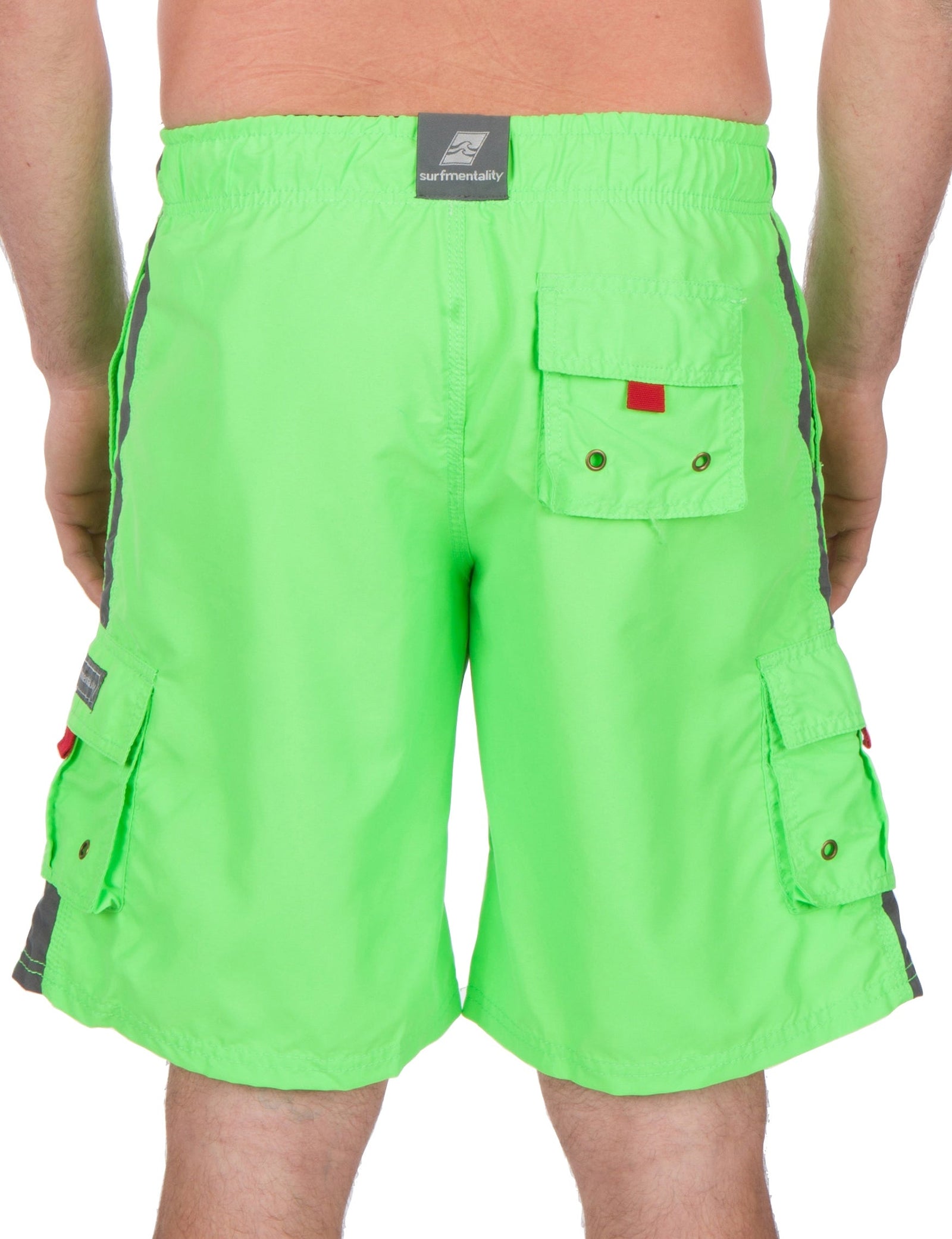 Bañador de hombre con rayas contrastantes en color liso para surfear y patinar de Sakkas