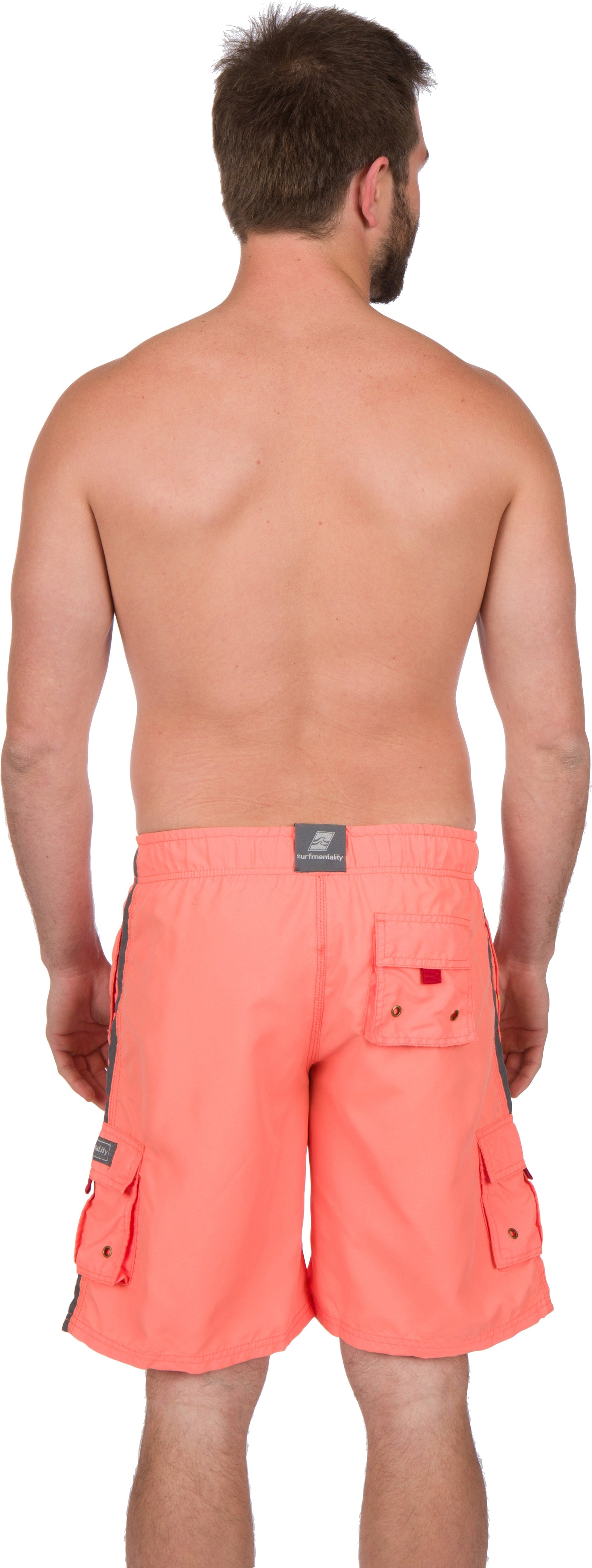Bañador de hombre con rayas contrastantes en color liso para surfear y patinar de Sakkas