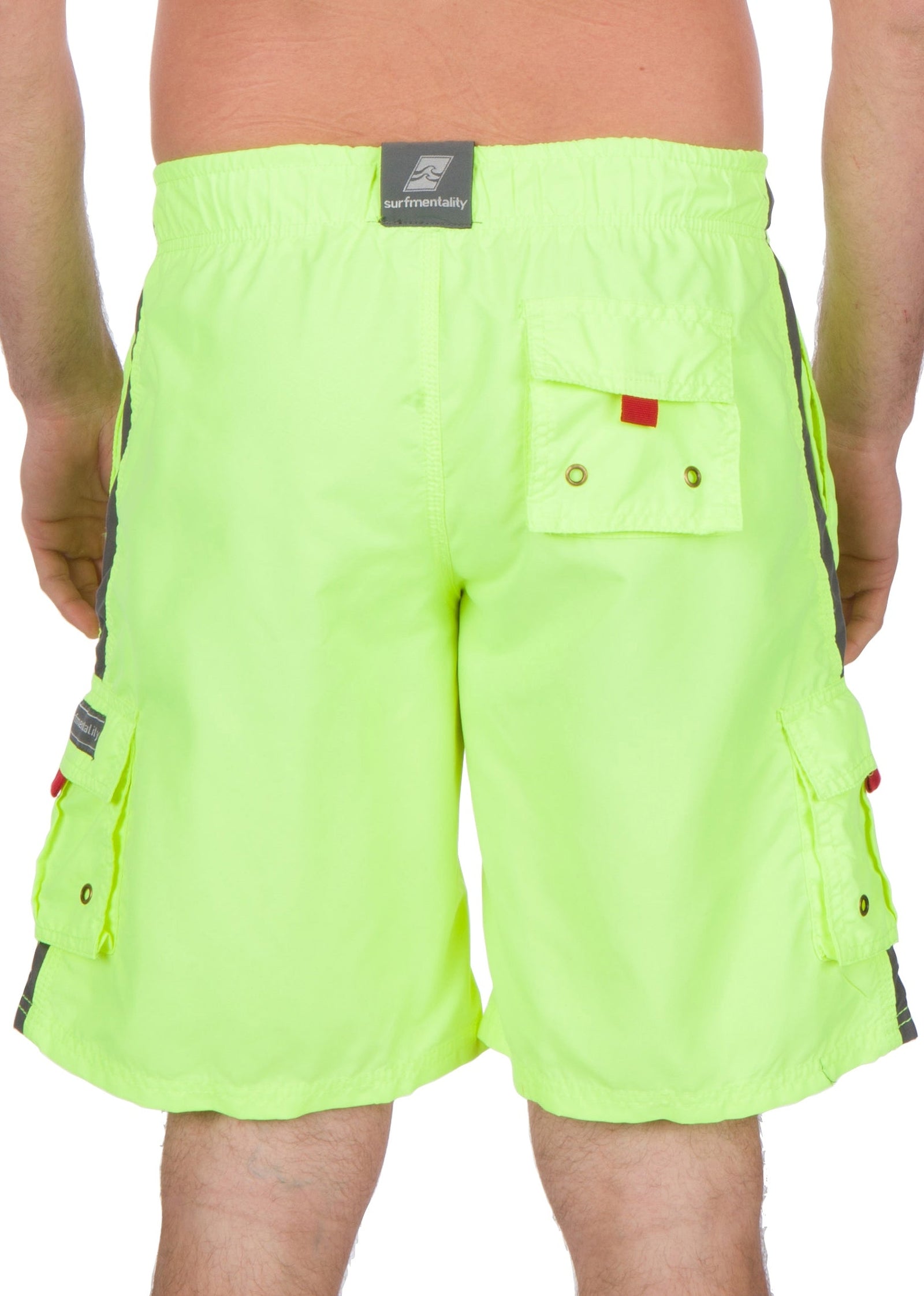 Bañador de hombre con rayas contrastantes en color liso para surfear y patinar de Sakkas
